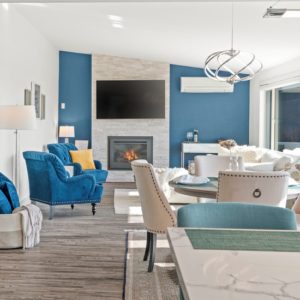 blue colored accent wall, Bloomfield CT