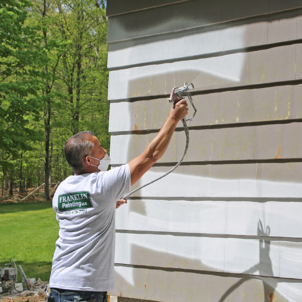 exterior vinyl siding of home painting in Rocky Hill, CT
