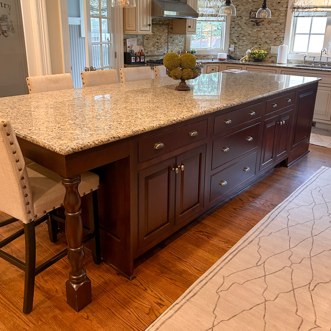  Adding Brightness to a Kitchen with Dark-Stained Cabinets